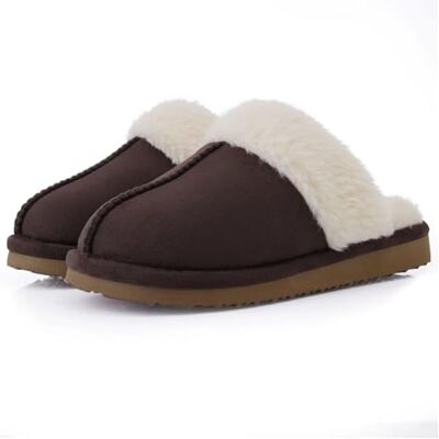 DKJAHSEK Comwarm Pantoufles d'hiver duveteuses pour femme Mules chaudes pour l'intérieur et la chambre à coucher Pour l'intérieur et l'extérieur Café, 38-39 DKJAHSEK Comwarm Pantoufles d'hiver duveteuses pour femme Mules chaudes pour l'intérieur et la chambre à coucher Pour l'intérieur et l'extérieur Café, 38-39
