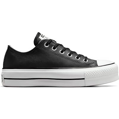 Converse Femme Chuck Taylor CTAS Lift Clean Ox Baskets, Noir Noir Blanc, 39.5 EU Converse Femme Chuck Taylor CTAS Lift Clean Ox Baskets, Noir Noir Blanc, 39.5 EU