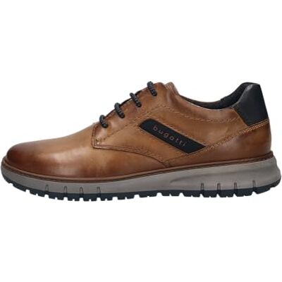 bugatti Baskets à lacets pour homme, semelle intérieure amovible, Cognac 6300, 43 EU large bugatti Baskets à lacets pour homme, semelle intérieure amovible, Cognac 6300, 43 EU large