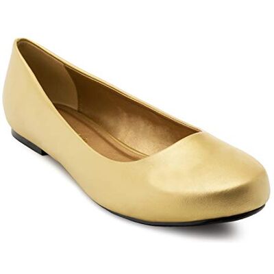 Andrés Machado Ballerines Classiques pour Femme AM539 Mariées- Ballerines à Talon Plat Bout Arrondi Grandes Pointures du 42 au 46, Soft Or, 44 EU Andrés Machado Ballerines Classiques pour Femme AM539 Mariées- Ballerines à Talon Plat Bout Arrondi Grandes Pointures du 42 au 46, Soft Or, 44 EU