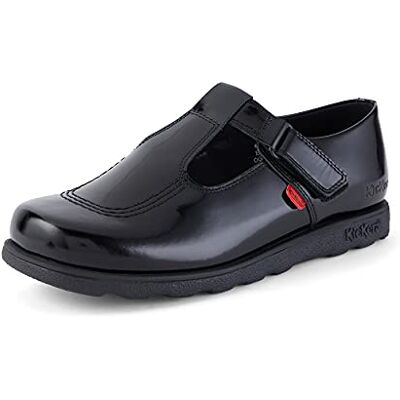 Kickers Chaussures d'école Fragma T-Bar pour fille, Noir, 39 EU Kickers Chaussures d'école Fragma T-Bar pour fille, Noir, 39 EU