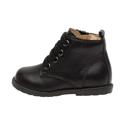 Falcotto ROBIN NEW-Scarponcino en veau avec fermeture éclair et lacets, Noir, 18 EU Falcotto ROBIN NEW-Scarponcino en veau avec fermeture éclair et lacets, Noir, 18 EU