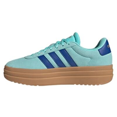 adidas Femme VL COURT BOLD SHOES, Flash Aqua/Royal Blue/Gold Metallic, 39 1/3 EU adidas Femme VL COURT BOLD SHOES, Flash Aqua/Royal Blue/Gold Metallic, 39 1/3 EU