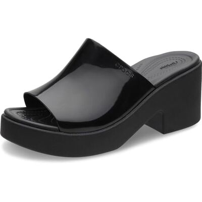 Crocs Sandales à talon Brooklyn pour femme, Noir, 42/43 EU Crocs Sandales à talon Brooklyn pour femme, Noir, 42/43 EU