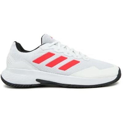 adidas Homme Gamecourt 2.0 Tennis Shoes, ftwr white/lucid red/core black, 38 2/3 EU adidas Homme Gamecourt 2.0 Tennis Shoes, ftwr white/lucid red/core black, 38 2/3 EU