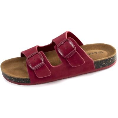 Isotoner Sandales pour femme, semelle intérieure en cuir, patch au talon, confort everywear, UE, bleu foncé Isotoner Sandales pour femme, semelle intérieure en cuir, patch au talon, confort everywear, UE, bleu foncé