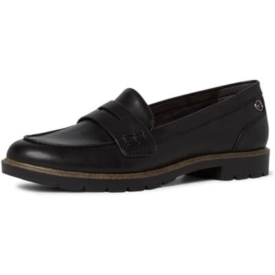Tamaris Mocassins plats pour femme Noir mat Taille 40 Tamaris Mocassins plats pour femme Noir mat Taille 40