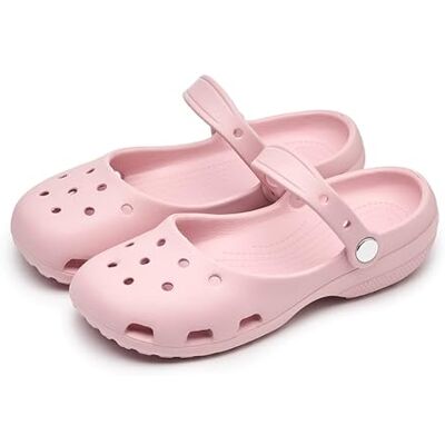 PZPUE Sabots Mary Jane pour femmes, sandales à plateforme légères avec sangle, respirants, antidérapants, chaussures de jardin pour infirmière, plage, douche, été, rose, 37.5 EU PZPUE Sabots Mary Jane pour femmes, sandales à plateforme légères avec sangle, respirants, antidérapants, chaussures de jardin pour infirmière, plage, douche, été, rose, 37.5 EU