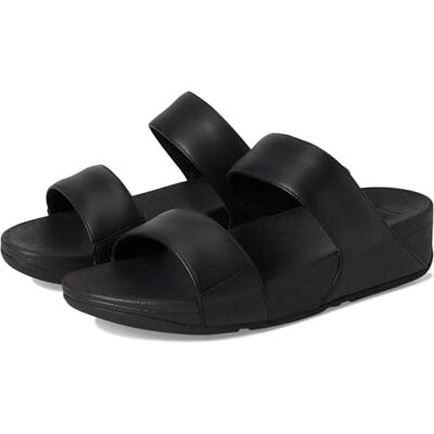 Fitflop Sandales compensées en cuir Lulu pour femme, tout noir, 42 EU Fitflop Sandales compensées en cuir Lulu pour femme, tout noir, 42 EU