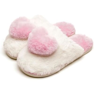 A2Z Pantoufles mules en forme de cœur 3D pour femme en peluche douce en fausse fourrure à enfiler Doublure polaire chaude et confortable Semelle antidérapante TPR Confortables Pointure 3/4 à 7 A2Z Pantoufles mules en forme de cœur 3D pour femme en peluche douce en fausse fourrure à enfiler Doublure polaire chaude et confortable Semelle antidérapante TPR Confortables Pointure 3/4 à 7