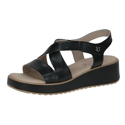 CAPRICE Damen Sandale mit Absatz aus Leder, Braun (COGNAC NAPPA), 37 CAPRICE Damen Sandale mit Absatz aus Leder, Braun (COGNAC NAPPA), 37