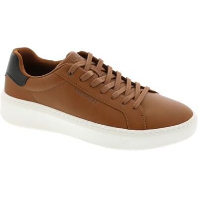 Skechers Baskets Court Break Suit Platform pour homme, Cognac Duraleather, 41.5 EU Skechers Baskets Court Break Suit Platform pour homme, Cognac Duraleather, 41.5 EU