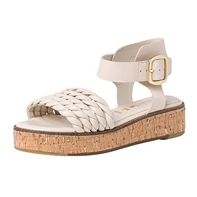 Tamaris Sandales à plateforme pour femme, semelle TOUCHit, ecru, 36 EU Tamaris Sandales à plateforme pour femme, semelle TOUCHit, ecru, 36 EU