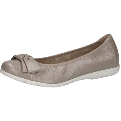 CAPRICE Damen Ballerinas aus Leder mit Schleife, Beige (Taupe Per.Deer), 38 EU CAPRICE Damen Ballerinas aus Leder mit Schleife, Beige (Taupe Per.Deer), 38 EU