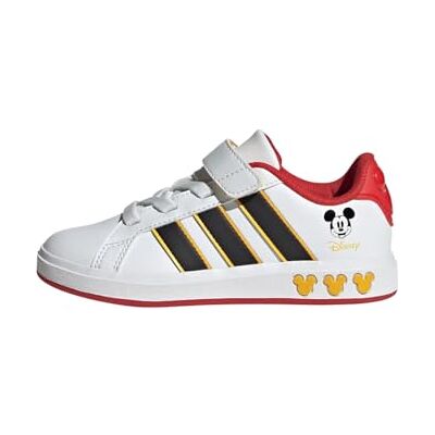adidas Mixte enfant DISNEY MICKEY MOUSE GRAND COURT SHOES KIDS, Cloud White/Core Black/Bold Gold, 35 EU adidas Mixte enfant DISNEY MICKEY MOUSE GRAND COURT SHOES KIDS, Cloud White/Core Black/Bold Gold, 35 EU