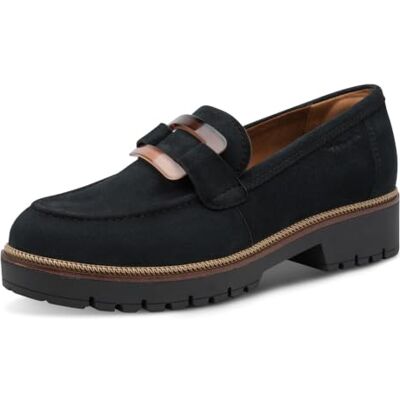 Tamaris Mocassins plats pour femme, bleu marine, 40 Tamaris Mocassins plats pour femme, bleu marine, 40