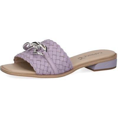 CAPRICE Damen Pantoletten aus Leder mit Fußbett, Lila (Lavender Nappa), 40 EU CAPRICE Damen Pantoletten aus Leder mit Fußbett, Lila (Lavender Nappa), 40 EU