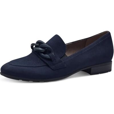 Jana Mocassins sans talon pour femme Talon bloc végétalien, bleu foncé, 41 EU Jana Mocassins sans talon pour femme Talon bloc végétalien, bleu foncé, 41 EU