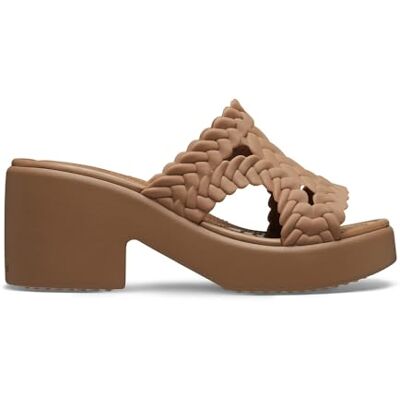 Crocs Sandales à talon Brooklyn pour femme, marron, 42/43 EU Crocs Sandales à talon Brooklyn pour femme, marron, 42/43 EU