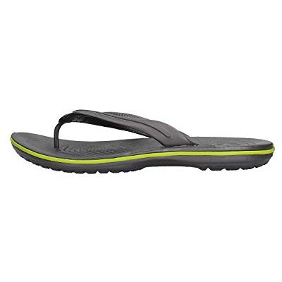 Crocs Crocband Flip Mixte Tongs, Graphite/Volt Green, 37/38 EU Crocs Crocband Flip Mixte Tongs, Graphite/Volt Green, 37/38 EU