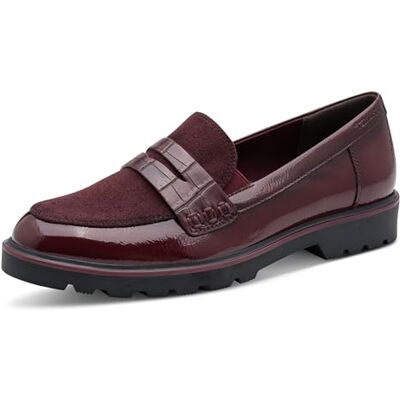 Tamaris Mocassins plats pour femme, rouge (Merlot), 42 Tamaris Mocassins plats pour femme, rouge (Merlot), 42