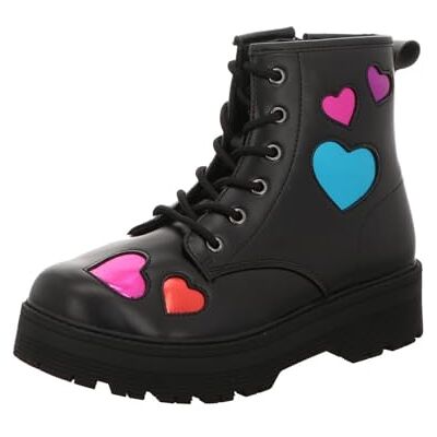Skechers Bottines montantes pour fille, Noir, 4 UK Skechers Bottines montantes pour fille, Noir, 4 UK