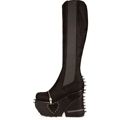 LAMODA Spell On You Knee Bottes hautes pour femme, Black Pu, 41 EU LAMODA Spell On You Knee Bottes hautes pour femme, Black Pu, 41 EU