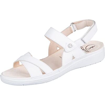 Ganter Sandales Evi pour femme, Blanc cassé, 40 EU étroit Ganter Sandales Evi pour femme, Blanc cassé, 40 EU étroit