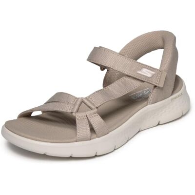 Skechers Sandales Go Walk Flex Illumine pour femme, Textile taupe, 41 EU Skechers Sandales Go Walk Flex Illumine pour femme, Textile taupe, 41 EU