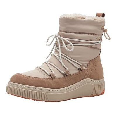 Tamaris Comfort Bottines d'hiver à lacets doublées imperméables pour femme, beige, 39 EU Tamaris Comfort Bottines d'hiver à lacets doublées imperméables pour femme, beige, 39 EU