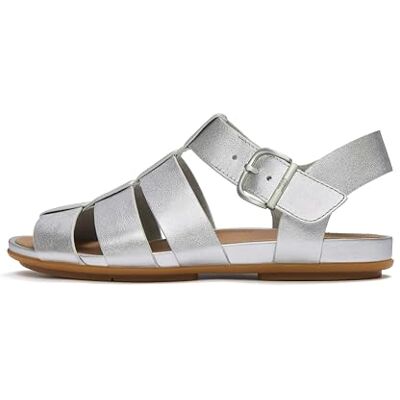 Fitflop Femme Gracie Leather Fisherman Sandals pêcheur, Argenté, 40 EU, Argenté, 40 EU Fitflop Femme Gracie Leather Fisherman Sandals pêcheur, Argenté, 40 EU, Argenté, 40 EU