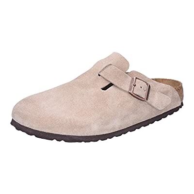 Birkenstock Boston Cuir Gras Cuir Gras, Beige Taupe Taupe, 36 EU Étroit Birkenstock Boston Cuir Gras Cuir Gras, Beige Taupe Taupe, 36 EU Étroit