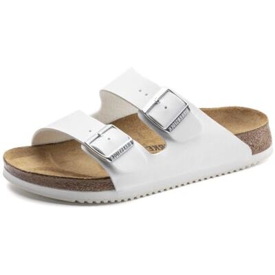Birkenstock Arizona Birko-Flor Mules unisexes pour, Blanc, 40 EU Birkenstock Arizona Birko-Flor Mules unisexes pour, Blanc, 40 EU