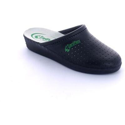SANIFLEX 841-1 Certified Sabots Mules Chaussons Chaussures en Cuir, Femme, Bleu, EU 37 SANIFLEX 841-1 Certified Sabots Mules Chaussons Chaussures en Cuir, Femme, Bleu, EU 37