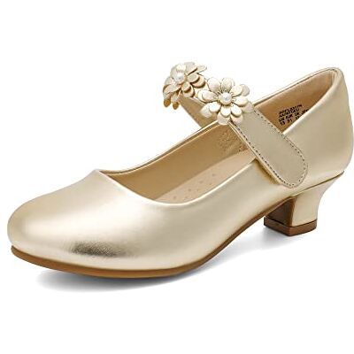 DREAM PAIRS KIDS Escarpins Petite Fille Confortable avec un Talon Bloc Robuste Chaussures Filles Pour Fêtes,Size 36,Or,SDFL2317K DREAM PAIRS KIDS Escarpins Petite Fille Confortable avec un Talon Bloc Robuste Chaussures Filles Pour Fêtes,Size 36,Or,SDFL2317K