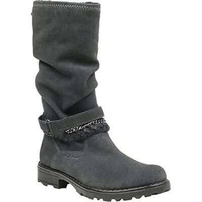Richter Kinderschuhe Jane, Botte Haute Jusqu'au Genou Fille, Acier 6500, 31 EU Richter Kinderschuhe Jane, Botte Haute Jusqu'au Genou Fille, Acier 6500, 31 EU