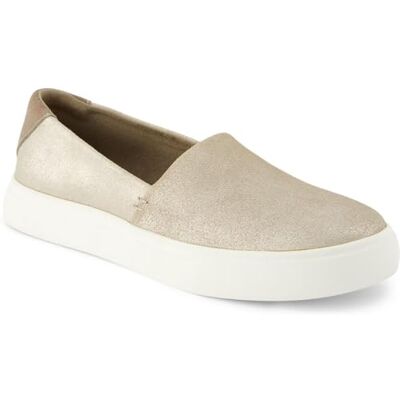 TOMS Baskets Kameron à enfiler pour femme, Suède métallisé champagne, 39 EU TOMS Baskets Kameron à enfiler pour femme, Suède métallisé champagne, 39 EU