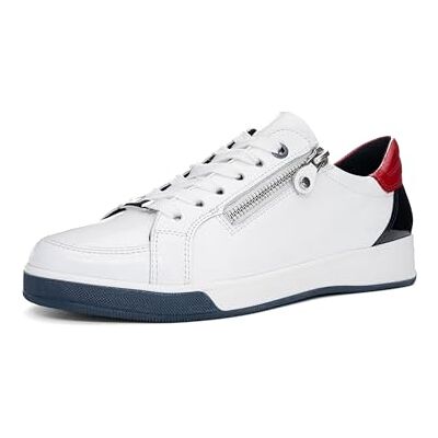 ARA Baskets ROM pour femme, blanc, bleu, flamme, 40 EU, Flamme blanche et bleue, 40 EU ARA Baskets ROM pour femme, blanc, bleu, flamme, 40 EU, Flamme blanche et bleue, 40 EU