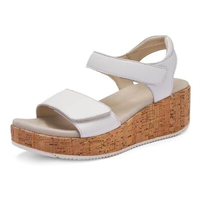 ARA Sandales Rimini pour femme, blanc, naturel, 41 EU ARA Sandales Rimini pour femme, blanc, naturel, 41 EU