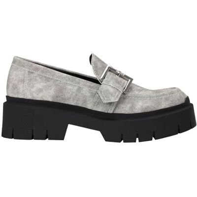 HUGO Kris bkdpu Mocassins plats pour femme, Open Grey60, 42 EU HUGO Kris bkdpu Mocassins plats pour femme, Open Grey60, 42 EU