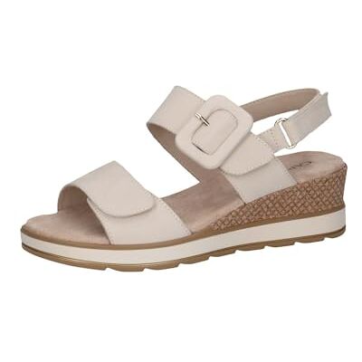 CAPRICE Damen Sandale mit Absatz aus Leder, Blau (OCEAN NAPPA), 37 CAPRICE Damen Sandale mit Absatz aus Leder, Blau (OCEAN NAPPA), 37