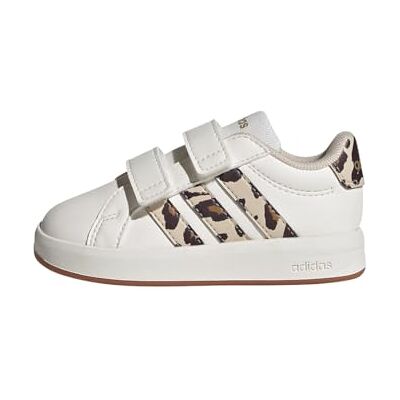 adidas Chaussures unisexes Grand Court 3.0 pour bébé et tout-petit, Core White Crystal Linen Aurora Coffee, 27 EU adidas Chaussures unisexes Grand Court 3.0 pour bébé et tout-petit, Core White Crystal Linen Aurora Coffee, 27 EU