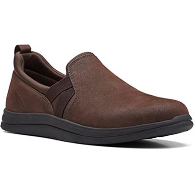Clarks Breeze Bali Mocassins plats pour femme, marron synthétique, pointure 11 large, Synthétique marron, 11 Wide Clarks Breeze Bali Mocassins plats pour femme, marron synthétique, pointure 11 large, Synthétique marron, 11 Wide