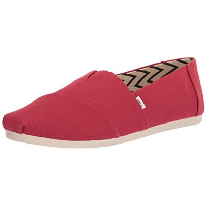 TOMS RED RECYCLED COTTON CANVAS 44 EU TOMS RED RECYCLED COTTON CANVAS 44 EU