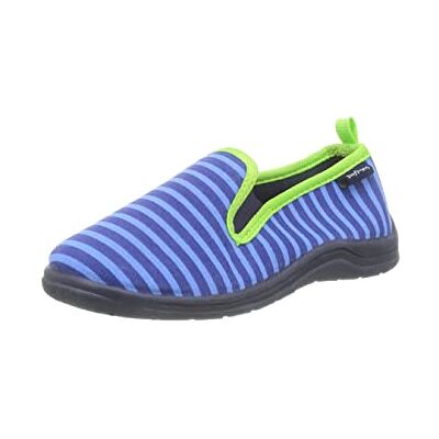 Playshoes Hausschuh Ringel, Pantoufles Mixte Enfant, Bleu Blau Grün 791, 26/27 EU Playshoes Hausschuh Ringel, Pantoufles Mixte Enfant, Bleu Blau Grün 791, 26/27 EU