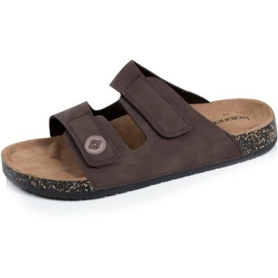 Isotoner Sandales homme à doubles bride scratch, semelle intérieur patch talon ultra confortables, EU, Isotoner Sandales homme à doubles bride scratch, semelle intérieur patch talon ultra confortables, EU,