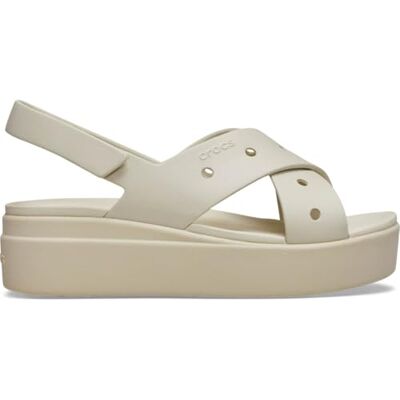 Crocs Brooklyn 4U Sandales compensées à lanières croisées pour femme, Frappé, 41 EU, Frappé, 41/42 EU Crocs Brooklyn 4U Sandales compensées à lanières croisées pour femme, Frappé, 41 EU, Frappé, 41/42 EU