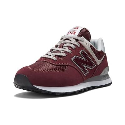 New Balance Men's 574 Core Sneaker, Burgundy/White, 8.5 New Balance Men's 574 Core Sneaker, Burgundy/White, 8.5
