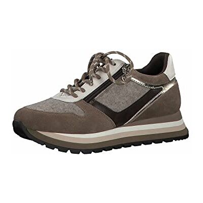 Tamaris Femme Baskets, Dame Bas,Faible,Semelle intérieure Amovible, Marron Taupe Felt Com, 36 EU Tamaris Femme Baskets, Dame Bas,Faible,Semelle intérieure Amovible, Marron Taupe Felt Com, 36 EU