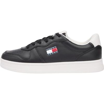 Tommy Jeans Chaussures basses The Greenwich Leather EN0EN03006 pour femme, noir (noir), pointure 40, Black, 40 EU Tommy Jeans Chaussures basses The Greenwich Leather EN0EN03006 pour femme, noir (noir), pointure 40, Black, 40 EU